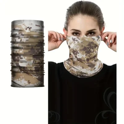 Cycling Face Mask Absorb Sweat Breathable Fishing Training Sport UV Face Scarf Neck Gaiter Summer Face Bandana Ice Silk Men Wome