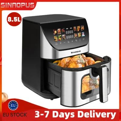 9L Multi Function air fryers Smart machine Viewing Window Electric Hot fryer Oilless Cooker with LED Touch Control,Family oven