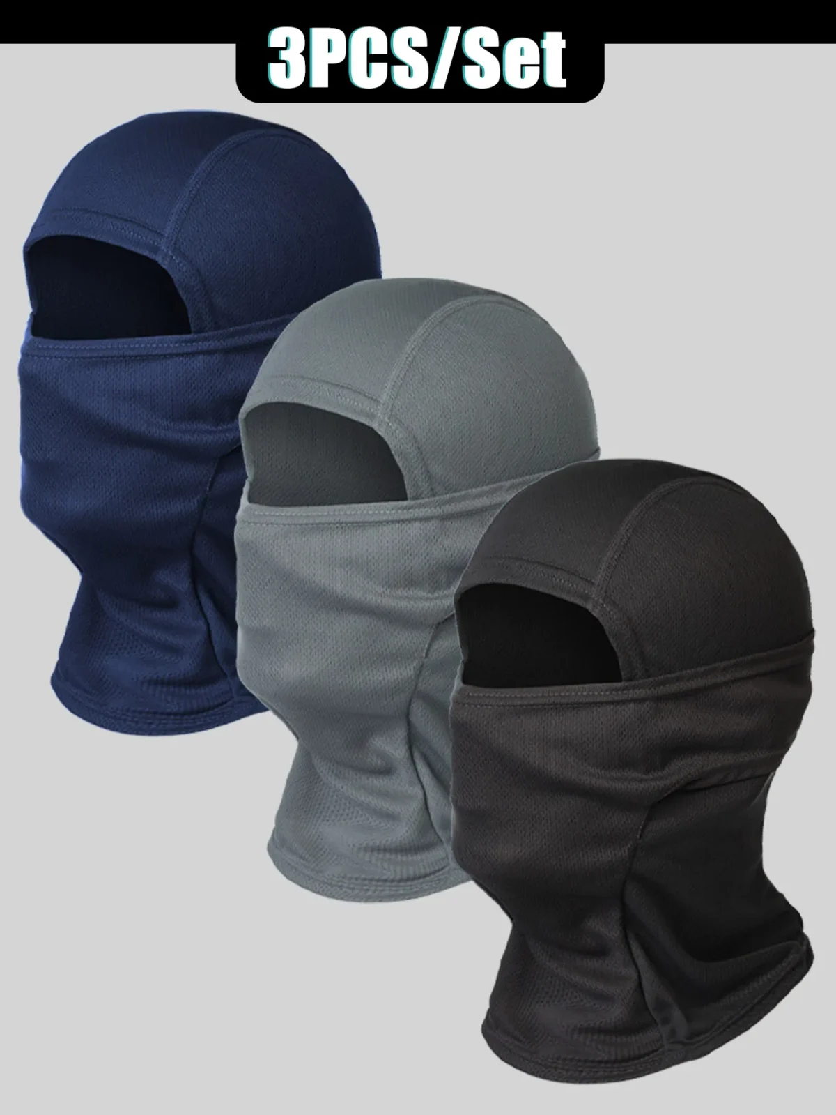 Musion Motorcycle Balaclava Sun Protection Full Face Mask Breathable Mesh Airsoft Mask Balaclava Bicycle Cycling Head Cover Unde