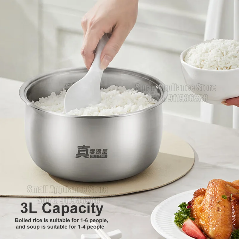 Midea Electric Smart Cooker Multifunctional Adjustable Rice Cooker For 1-6 People Stainless Steel Kitchen Appliance CN Version