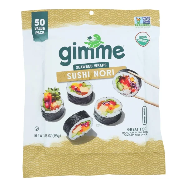 UD2 Gimme Seaweed Snacks Case of 4-4.76 oz Sushi Nori Roasted for Sushi Tools