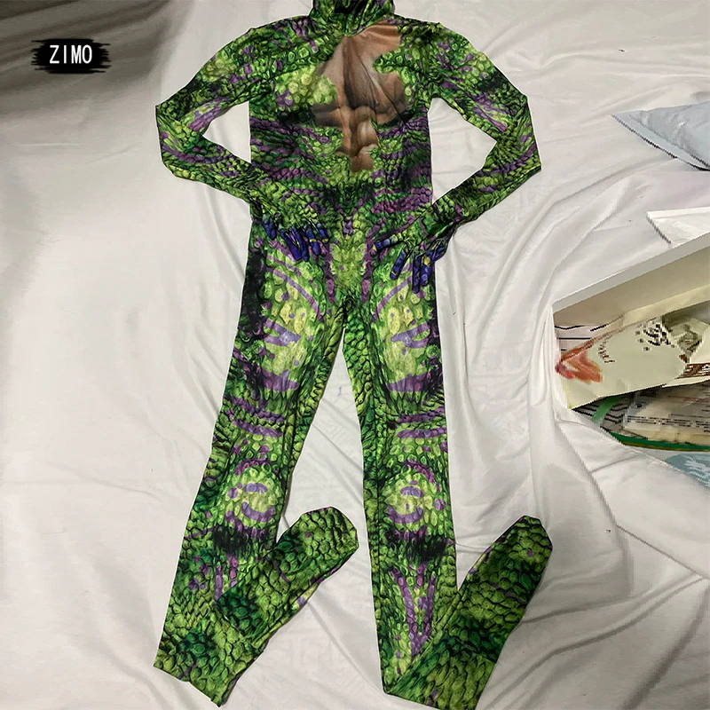 halloween costumes for women Bar Club Party Role Playing Jumpsuit Animal Cosplay Pattern 3D fly print Jumpsuits men rave clothes
