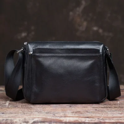 NUPUGOO Casual Men's Shoulder Bag Genuine Leather Fashion Trend  Messenger Original Small Crossbody Zipper Bag For 9.7 Inch Ipad