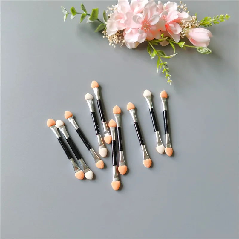 12pcs Double-head Sponge Sticks Eye Shadow Brush Applicator Cosmetic Make Up Nail Art Polish Stick Multifunctional Beauty Tool