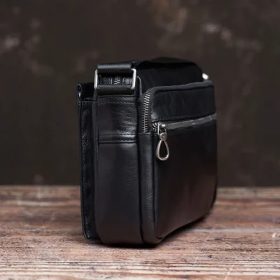 NUPUGOO Casual Men's Shoulder Bag Genuine Leather Fashion Trend  Messenger Original Small Crossbody Zipper Bag For 9.7 Inch Ipad