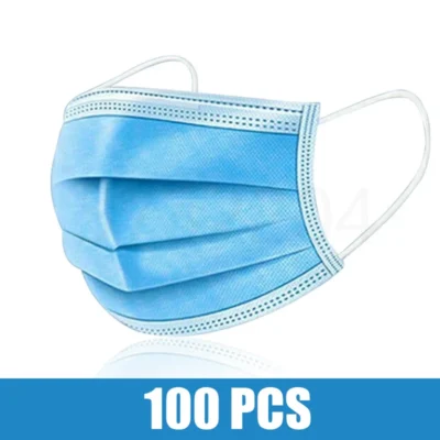 10/50/100/200PCS Disposable Mask Earloop Pink Bule Black White Mouth Masks 3 Layers Meltblown Non-Woven Breathable Face Mask