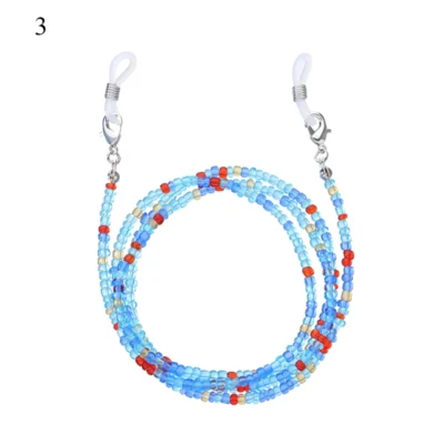 Boho Beaded Glasses Chains Colored Mask Strap Women Face Mask Lanyard Anti Slip Women's Neck Chain For Eyeglass Sunglasses