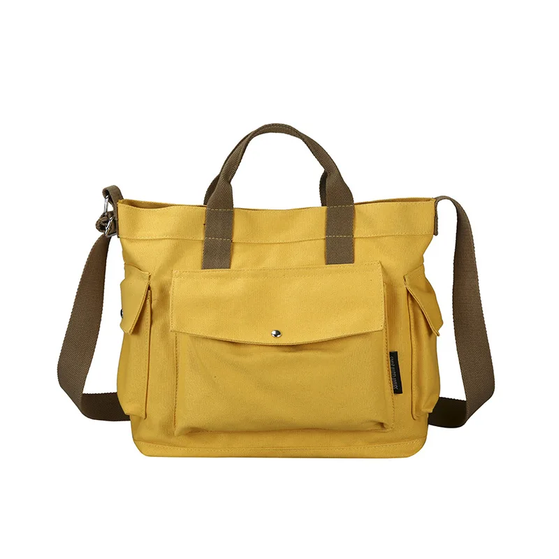 Korea ins canvas shoulder bag 2022 new fashion crossbody bag leisure large-capacity portable schoolbag bag purses and handbags
