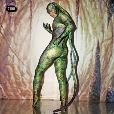 halloween costumes for women Bar Club Party Role Playing Jumpsuit Animal Cosplay Pattern 3D fly print Jumpsuits men rave clothes
