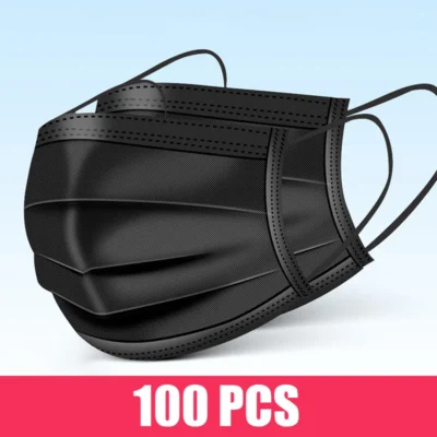 10/50/100/200PCS Disposable Mask Earloop Pink Bule Black White Mouth Masks 3 Layers Meltblown Non-Woven Breathable Face Mask