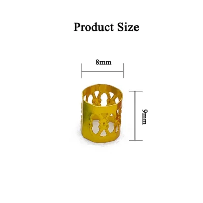 Factory Sale Golden Silver Dreadlock Hair Beads Adjustable Hair Ring Braid Cuff Clip For Hair Accessories Extensions Beauty Tool