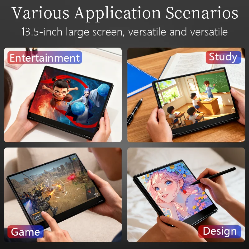 New Yoga 13.5Inch 2.2K 360 Degrees Flip Folding Touch Screen Business Laptop Intel Metal Windows 11 Pro SSD 128/256/512GB IPS