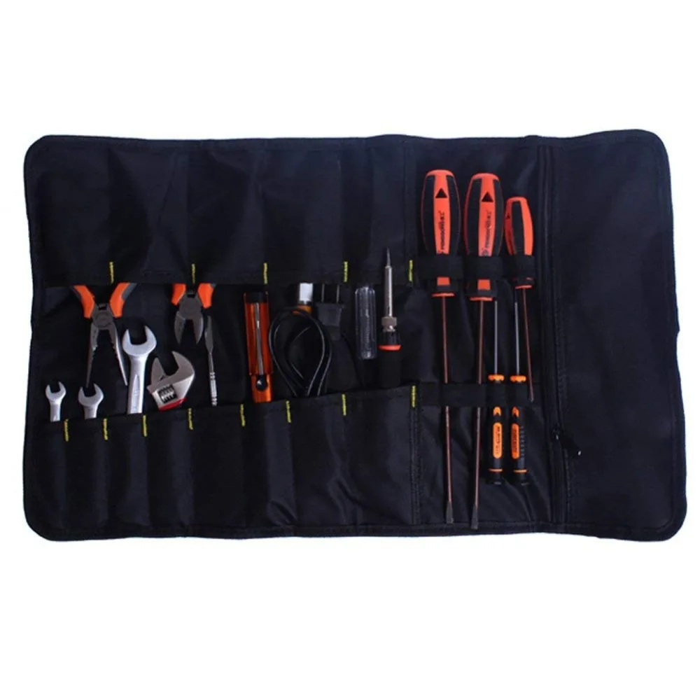 ESPLB Roll Tool Bag Large Wrench Roll Up Portable Pouch Bag 22 Pockets Kit for Electricians Mechanics