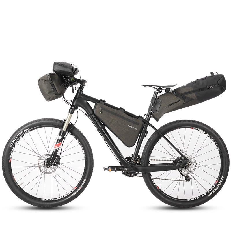 ROCKBROS 8L MTB Road Bike Bags Triangle Bag Pouch Reflective Rainproof Pannier Portable Adjustable Bicycle Bag Bike Accessories
