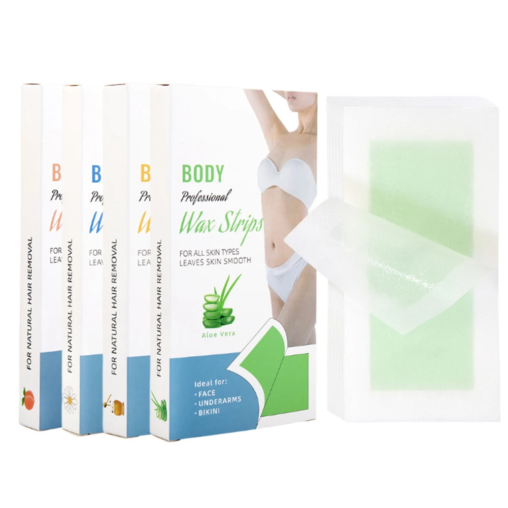 20/40pcs Hair Removal Wax Strips Roll Underarm Wax Strip Paper Waxing Wipe Sticker Beauty Tool for Face Body Leg Arm Hair Remova