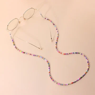 Boho Beaded Glasses Chains Colored Mask Strap Women Face Mask Lanyard Anti Slip Women's Neck Chain For Eyeglass Sunglasses