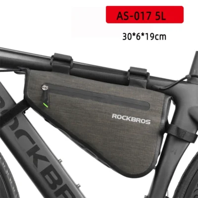 ROCKBROS 8L MTB Road Bike Bags Triangle Bag Pouch Reflective Rainproof Pannier Portable Adjustable Bicycle Bag Bike Accessories