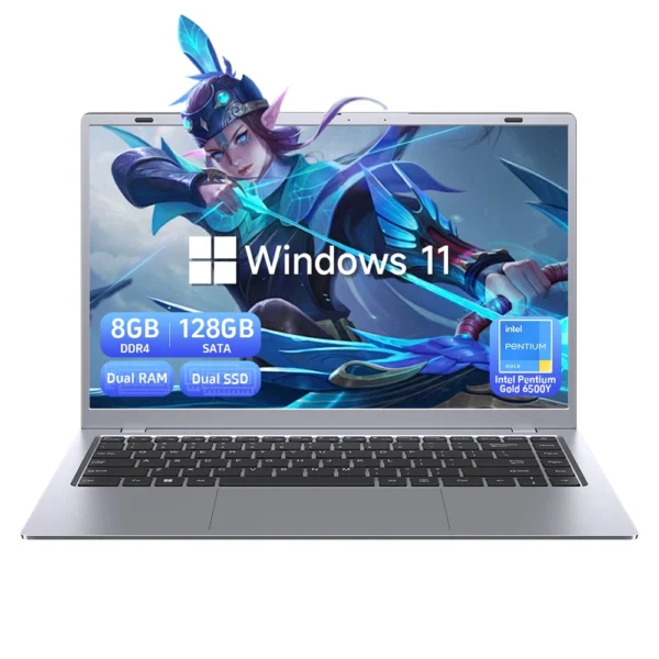 Factory Cheapest Student Laptops14 Inch Intel 6500Y Laptop 8GB RAM 128GB SSD Windows 11 Pro for Home School Business Office Use