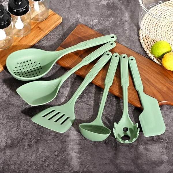 Food Grade Silicone Spatula and Spoon Set 6pcs Multi-Purpose Kitchen Utensil Set