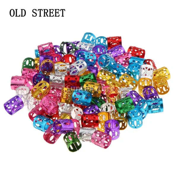 Factory Sale Golden Silver Dreadlock Hair Beads Adjustable Hair Ring Braid Cuff Clip For Hair Accessories Extensions Beauty Tool