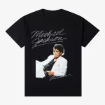 Michael Jackson Thriller Album Portrait T-Shirt Printed T-shirt Summer Cotton Men's and Women's T-shirts
