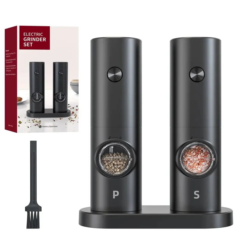 Electric Automatic Mill Pepper And Salt Grinder With LED Light Adjustable Coarseness Partner Manufacturers