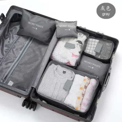 6PCS/Set Travel Storage Bag for Clothes Suitcase Organizer Wardrobe Pouch Travel Organizer Bag Case Shoes Packing Cube Bag