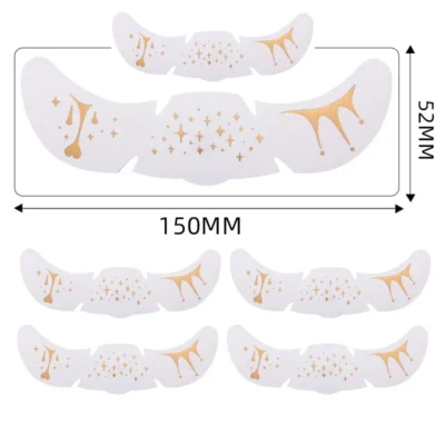 6Pcs/Set Glitter Skincare Freckles Face Tattoo Sparkle Temporary Tattoo Bow Love Kiss Makeup Patch Valentine's Day Face Tattoo