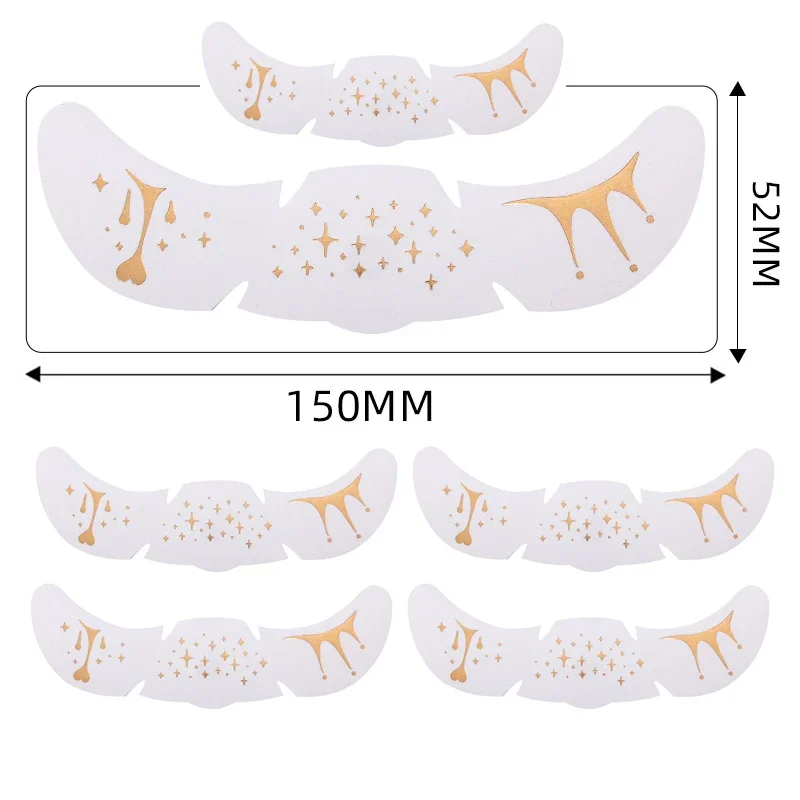 6Pcs/Set Glitter Skincare Freckles Face Tattoo Sparkle Temporary Tattoo Bow Love Kiss Makeup Patch Valentine's Day Face Tattoo
