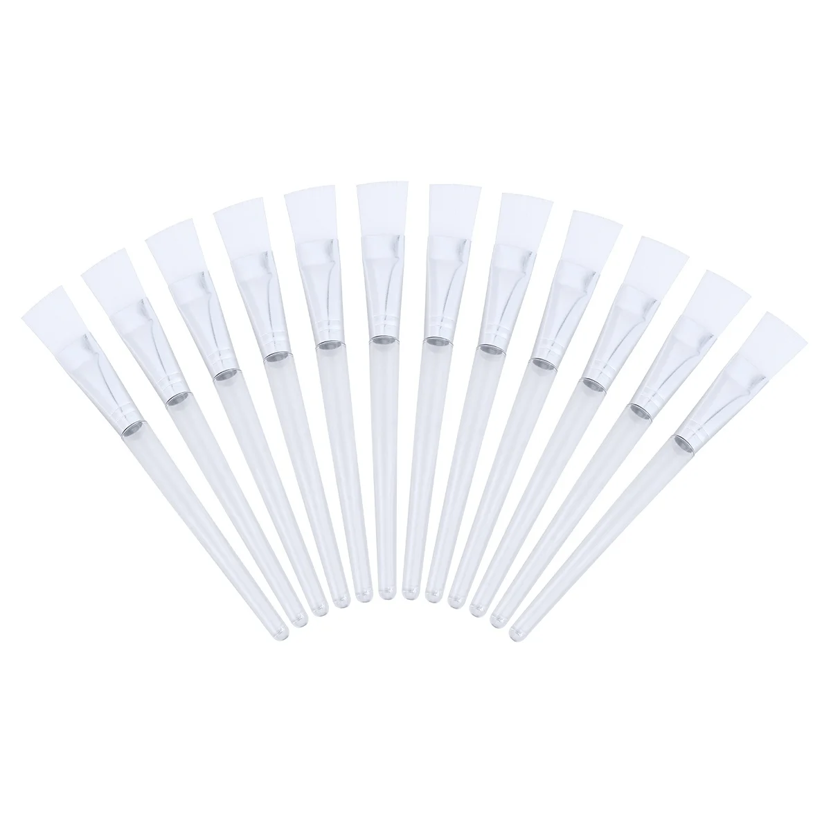 12PC Mask Brush Transparent Handle Face Mask Mud Mixing Brush Skin Care Applicator Make Up Brushes Beauty Tool