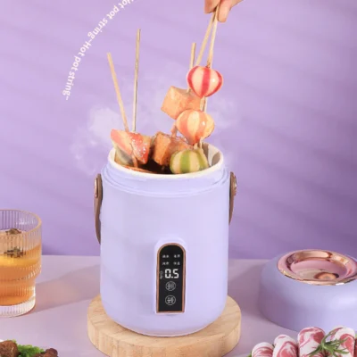 Electric Stewpot Mini Rice Cooker Efficient Heating Insulated Portable Multifunction Soup Porridge Stewpot for Home  Dorm