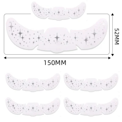 6Pcs/Set Glitter Skincare Freckles Face Tattoo Sparkle Temporary Tattoo Bow Love Kiss Makeup Patch Valentine's Day Face Tattoo