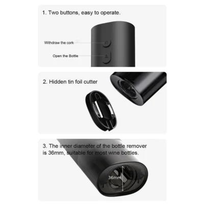 Mijia Electric Wine Bottle Opener Dry Battery Automatic Red Wine Bottle Cap Openers Kitchen Accessories Gadgets