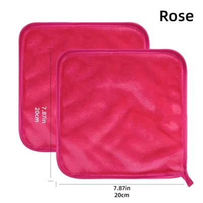 2Pcs Makeup Remover Pads Reusable Cotton Pads Makeup Eraser Microfiber Facial Towel Face Cleaner Cleaning Wipes Skincare Beauty