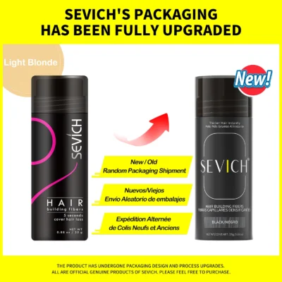 Sevich 25g 10 Colors Keratin Hair Loss Building Fiber Hair Growth Fiber Refill Hair Loss Concealer Blender Hair Care Product