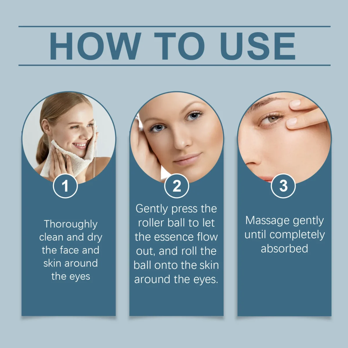 West&Month Eye Serum Roller Ball Remove Dark Circles Fine Line Lifting Puffiness Reduce Wrinkles Eye Bag Massage Korean Skincare