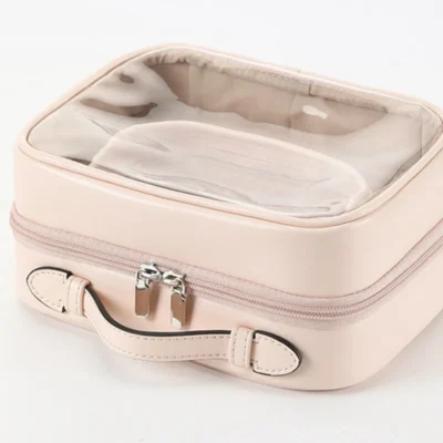Waterproof PU Makeup Bag Transparent Wash Bags Women Casual Portable Travel Skincare Storage Organizer Make Up Toiletry Bag