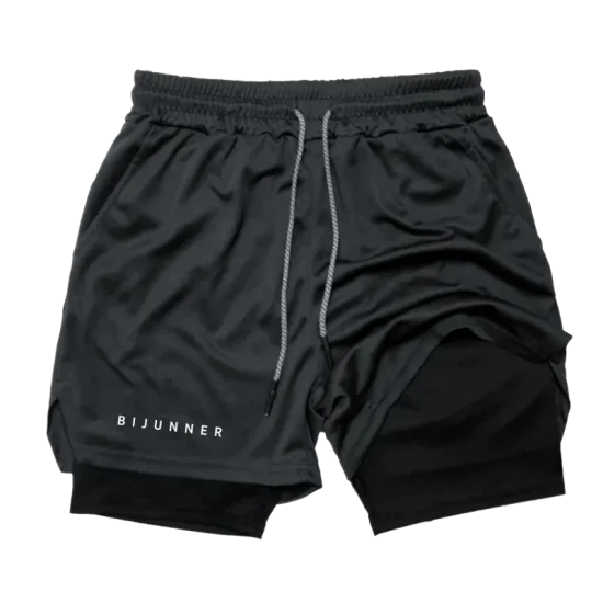 Stretch Tight Running Shorts Men Gym Sports Shorts 2 In 1 Workout Bottoms Fitness Jogging Short Pants for Men Brand Summer