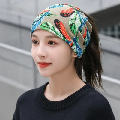 Fashion Double Head Cap Bib Twist Cap Multi-Functional Printed Scarf Cover Cap Neck Cap Face Mask Headscarf Cap C081
