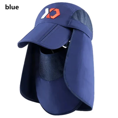 Neck protection sun hat, quick drying sun hat, fishing bike, mountaineering, men's detachable face mask, women's hat, outdoor