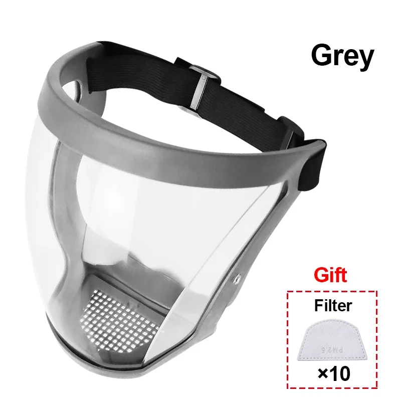 Security protection Shield Transparent Full Face Mask Kitchen Anti-splash Safety Glasses Shield Windproof Anti-Fog Head Cover