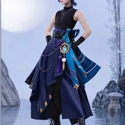Halloween wanderer Costumes Game Genshin Impact wanderer clothes Cosplay Costume Anime Costume Outfit Costume Full Set