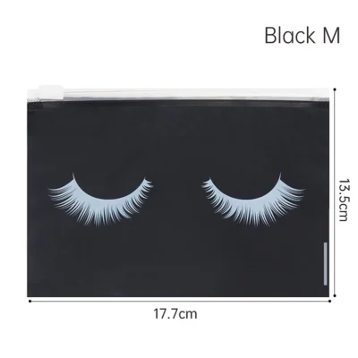 10pcs Eyelash Aftercare Bags With Zipper Toiletry Makeup Pouch Cosmetic Travel Beauty Tool Packaging Lash Extension Supplies