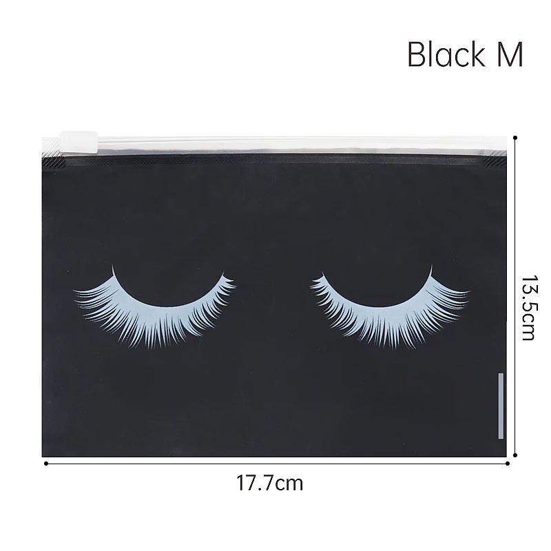 10pcs Eyelash Aftercare Bags With Zipper Toiletry Makeup Pouch Cosmetic Travel Beauty Tool Packaging Lash Extension Supplies