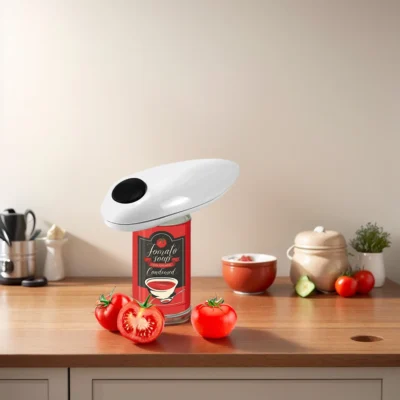 Electric Can Opener Smooth Edge Jar Opener Battery Operated Bottle Opener One Touch for Weak Hands for All Kinds of Jars Gadget