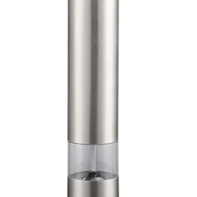 HOMEFISH Electric Salt And Pepper Grinder Set - Battery Operated Stainless Steel Mill With Light