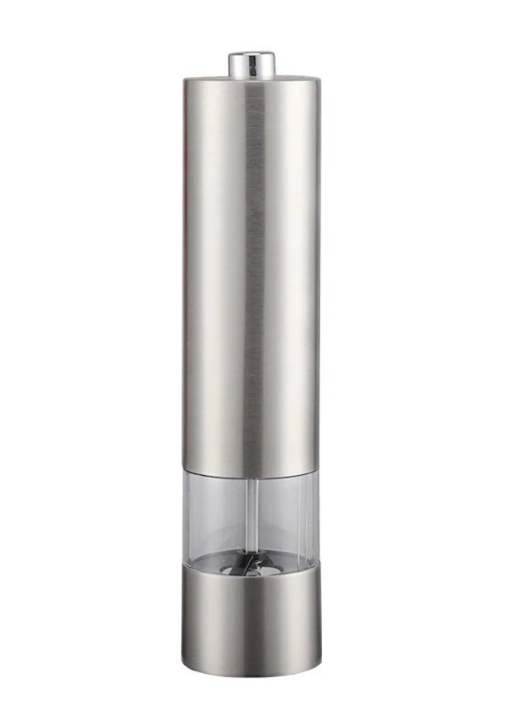 HOMEFISH Electric Salt And Pepper Grinder Set - Battery Operated Stainless Steel Mill With Light