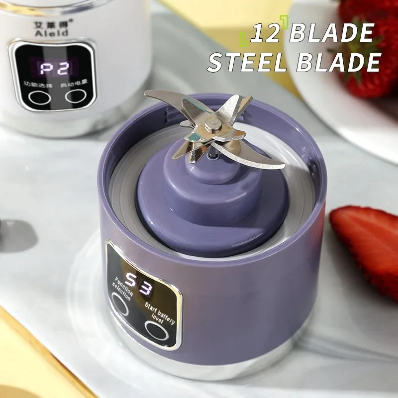 Portable Electric Juicer 450ml Juice Blenders USB Recharable Mini Fruit Mixer Wireless Juicer Bottle Fresh Juice Extractor