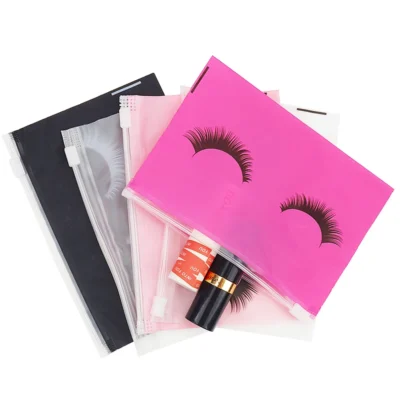 10pcs Eyelash Aftercare Bags With Zipper Toiletry Makeup Pouch Cosmetic Travel Beauty Tool Packaging Lash Extension Supplies