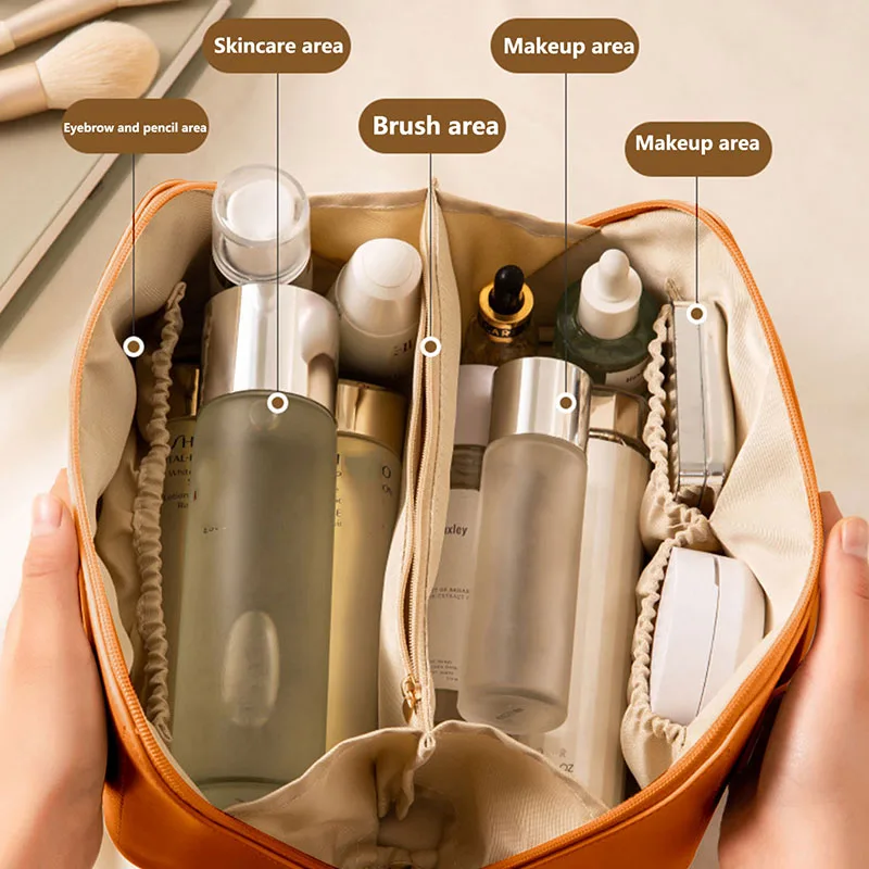 Women Luxury Travel Makeup Bag Organizer Female Toiletry Kit Bag Cosmetic Storage Pouch Ladies' Box